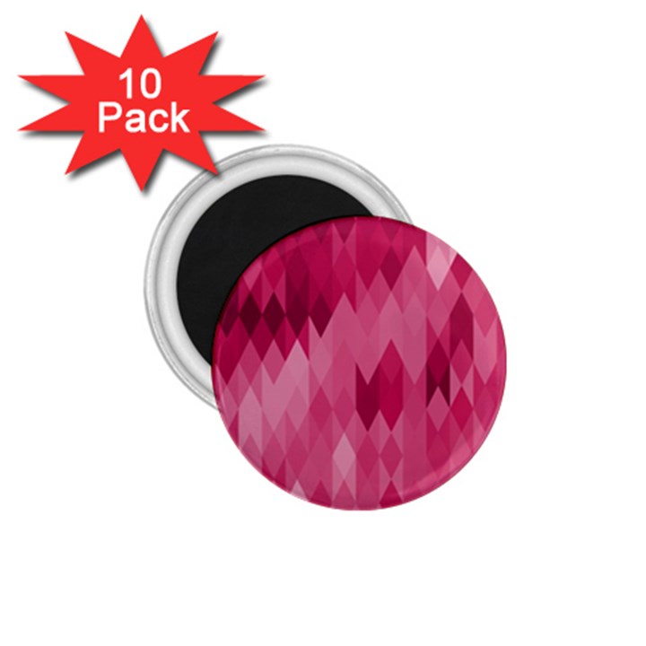 Blush Pink Geometric Pattern 1.75  Magnets (10 pack) 