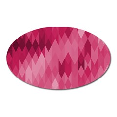 Blush Pink Geometric Pattern Oval Magnet by SpinnyChairDesigns