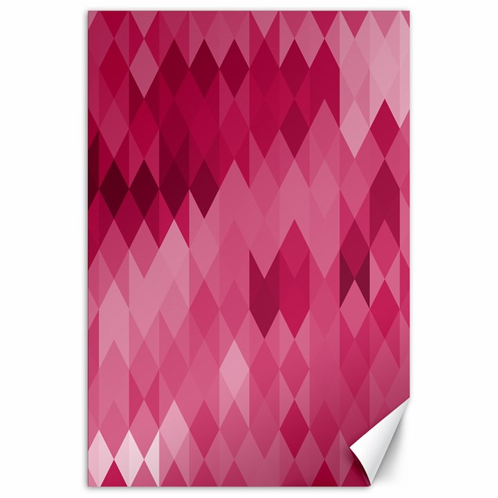 Blush Pink Geometric Pattern Canvas 20  x 30 