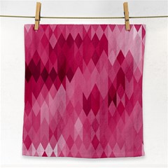 Blush Pink Geometric Pattern Face Towel by SpinnyChairDesigns