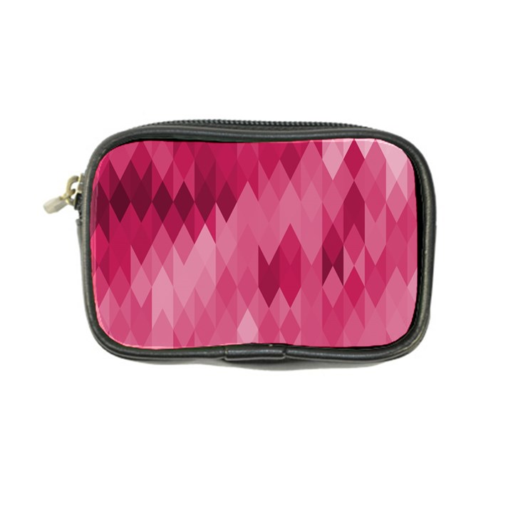 Blush Pink Geometric Pattern Coin Purse