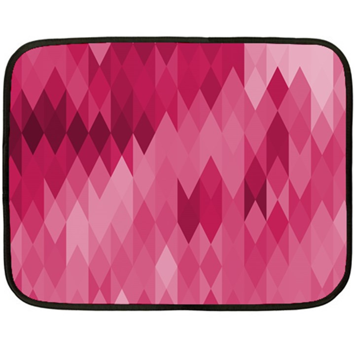 Blush Pink Geometric Pattern Double Sided Fleece Blanket (Mini) 