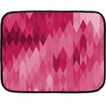 Blush Pink Geometric Pattern Double Sided Fleece Blanket (Mini)  35 x27  Blanket Back