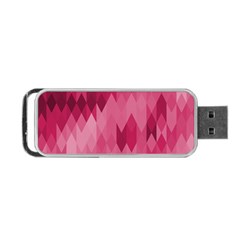 Blush Pink Geometric Pattern Portable Usb Flash (two Sides) by SpinnyChairDesigns