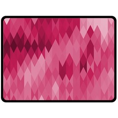 Blush Pink Geometric Pattern Double Sided Fleece Blanket (large)  by SpinnyChairDesigns