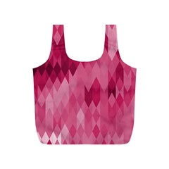 Blush Pink Geometric Pattern Full Print Recycle Bag (s) by SpinnyChairDesigns