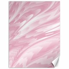 Pastel Pink Feathered Pattern Canvas 18  X 24  by SpinnyChairDesigns