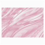 Pastel Pink Feathered Pattern Large Glasses Cloth Front