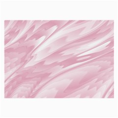 Pastel Pink Feathered Pattern Large Glasses Cloth (2 Sides) by SpinnyChairDesigns