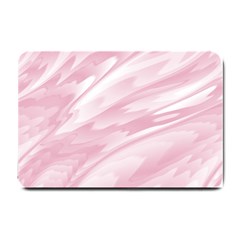 Pastel Pink Feathered Pattern Small Doormat  by SpinnyChairDesigns