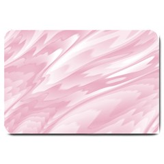 Pastel Pink Feathered Pattern Large Doormat  by SpinnyChairDesigns