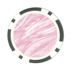 Pastel Pink Feathered Pattern Poker Chip Card Guard by SpinnyChairDesigns