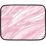 Pastel Pink Feathered Pattern Double Sided Fleece Blanket (Mini)  35 x27  Blanket Front