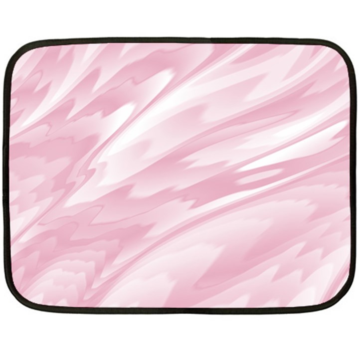 Pastel Pink Feathered Pattern Double Sided Fleece Blanket (Mini) 