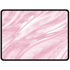 Pastel Pink Feathered Pattern Fleece Blanket (large)  by SpinnyChairDesigns