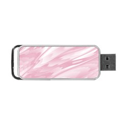 Pastel Pink Feathered Pattern Portable Usb Flash (two Sides) by SpinnyChairDesigns