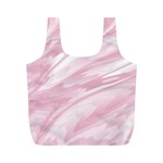 Pastel Pink Feathered Pattern Full Print Recycle Bag (M) Front