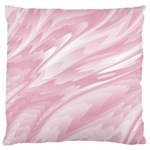 Pastel Pink Feathered Pattern Large Flano Cushion Case (One Side) Front