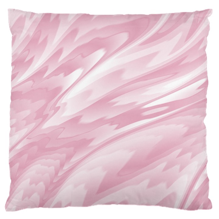 Pastel Pink Feathered Pattern Large Flano Cushion Case (One Side)