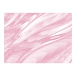 Pastel Pink Feathered Pattern Double Sided Flano Blanket (Mini)  35 x27  Blanket Front