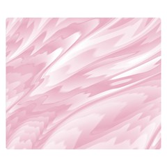 Pastel Pink Feathered Pattern Double Sided Flano Blanket (small)  by SpinnyChairDesigns