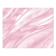 Pastel Pink Feathered Pattern Double Sided Flano Blanket (large)  by SpinnyChairDesigns