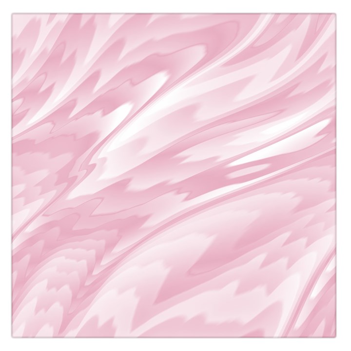 Pastel Pink Feathered Pattern Large Satin Scarf (Square)