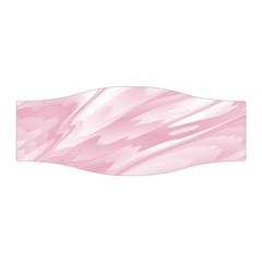 Pastel Pink Feathered Pattern Stretchable Headband by SpinnyChairDesigns