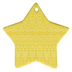 Boho Saffron Yellow Color Ornament (star) by SpinnyChairDesigns