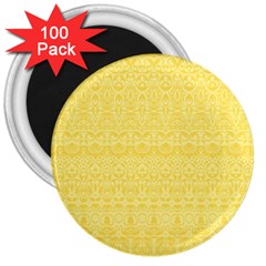 Boho Saffron Yellow Color 3  Magnets (100 pack)