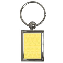 Boho Saffron Yellow Color Key Chain (rectangle) by SpinnyChairDesigns