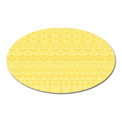 Boho Saffron Yellow Color Oval Magnet