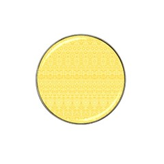 Boho Saffron Yellow Color Hat Clip Ball Marker (4 Pack) by SpinnyChairDesigns