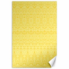 Boho Saffron Yellow Color Canvas 24  X 36  by SpinnyChairDesigns