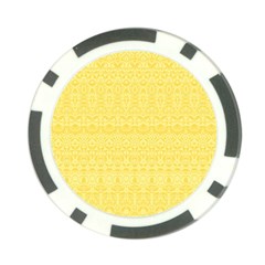 Boho Saffron Yellow Color Poker Chip Card Guard by SpinnyChairDesigns