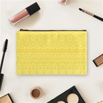 Boho Saffron Yellow Color Cosmetic Bag (Medium) Front