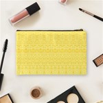 Boho Saffron Yellow Color Cosmetic Bag (Medium) Back