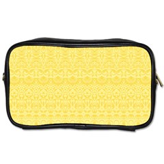 Boho Saffron Yellow Color Toiletries Bag (two Sides) by SpinnyChairDesigns