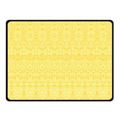 Boho Saffron Yellow Color Fleece Blanket (small) by SpinnyChairDesigns