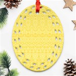 Boho Saffron Yellow Color Ornament (Oval Filigree) Front