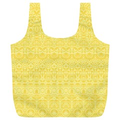 Boho Saffron Yellow Color Full Print Recycle Bag (xl) by SpinnyChairDesigns