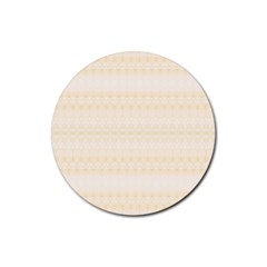 Boho Lemon Chiffon Pattern Rubber Round Coaster (4 Pack)  by SpinnyChairDesigns