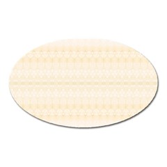 Boho Lemon Chiffon Pattern Oval Magnet by SpinnyChairDesigns