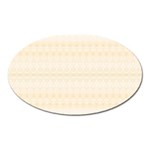 Boho Lemon Chiffon Pattern Oval Magnet Front