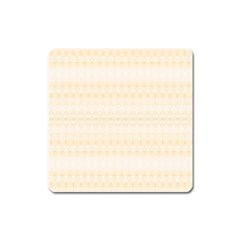 Boho Lemon Chiffon Pattern Square Magnet by SpinnyChairDesigns