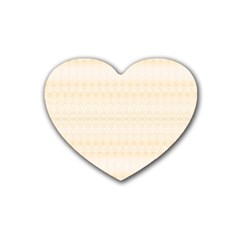 Boho Lemon Chiffon Pattern Heart Coaster (4 Pack)  by SpinnyChairDesigns