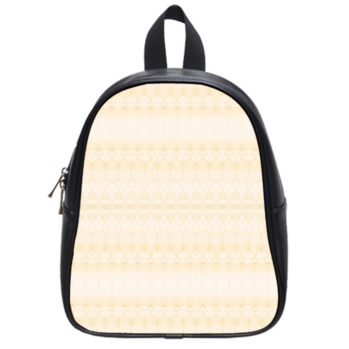 Boho Lemon Chiffon Pattern School Bag (Small)