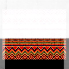 Boho Orange Tribal Pattern Rectangular Jigsaw Puzzl