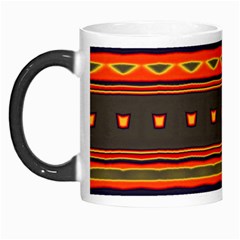 Boho Orange Tribal Pattern Morph Mugs by SpinnyChairDesigns