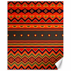 Boho Orange Tribal Pattern Canvas 16  x 20 